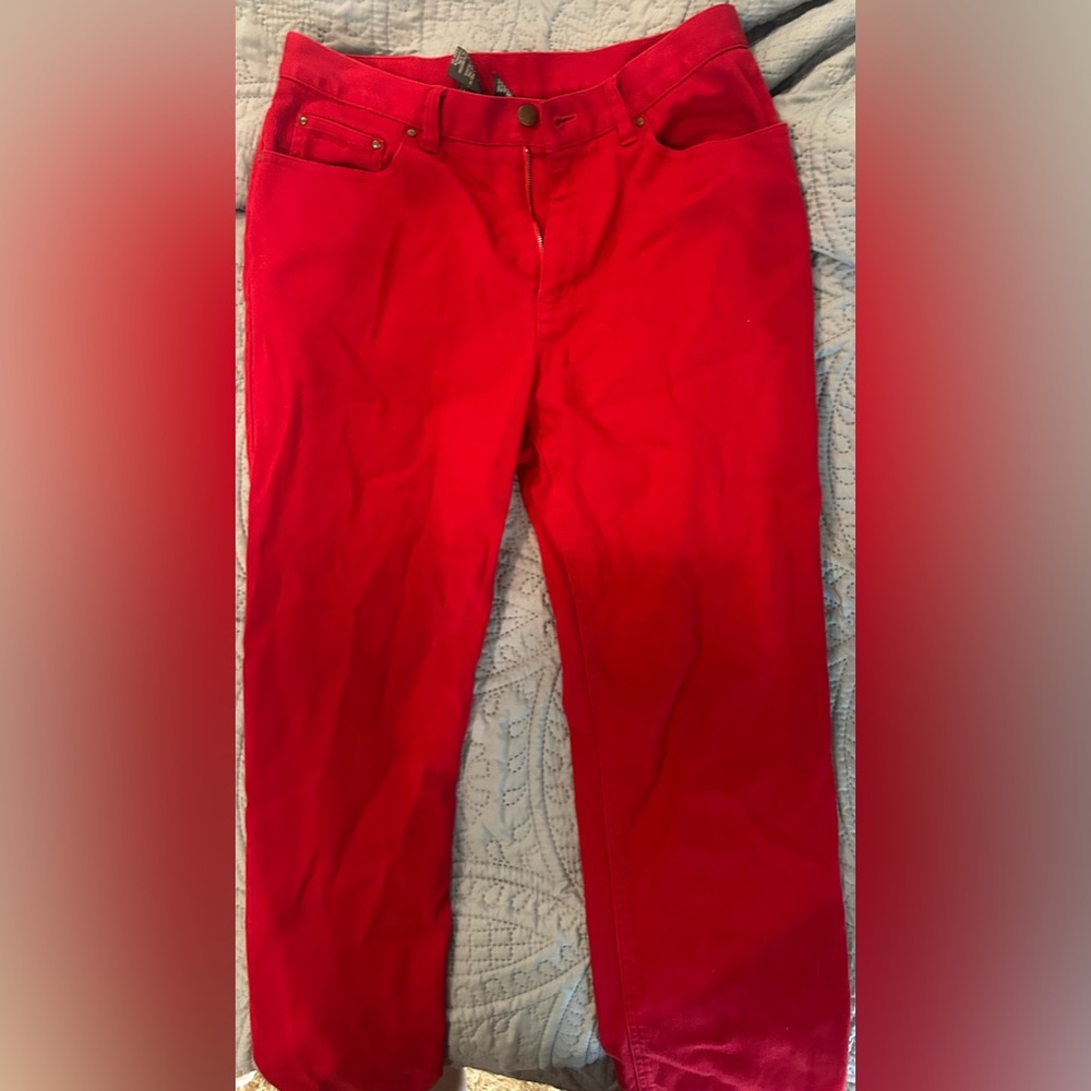 Women's Straight Leg Red Jeans